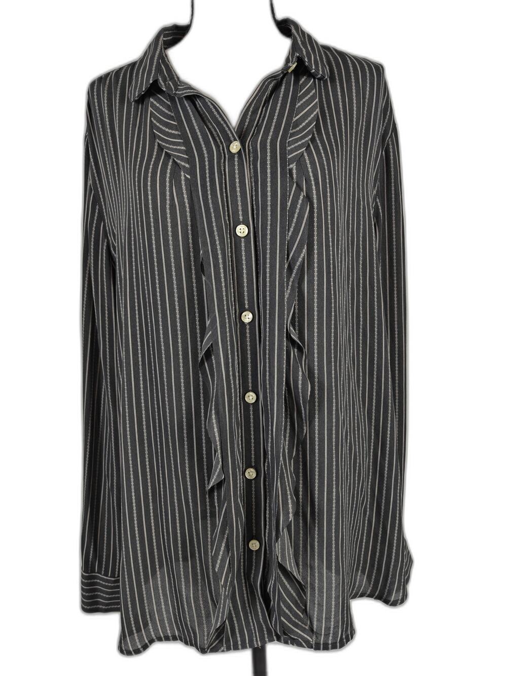 Women LOFT Blouse Gray XXL